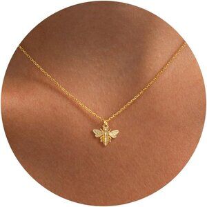 14K Gold Plated Necklaces for Women - Dainty Butterfly, Star of David, Moon and